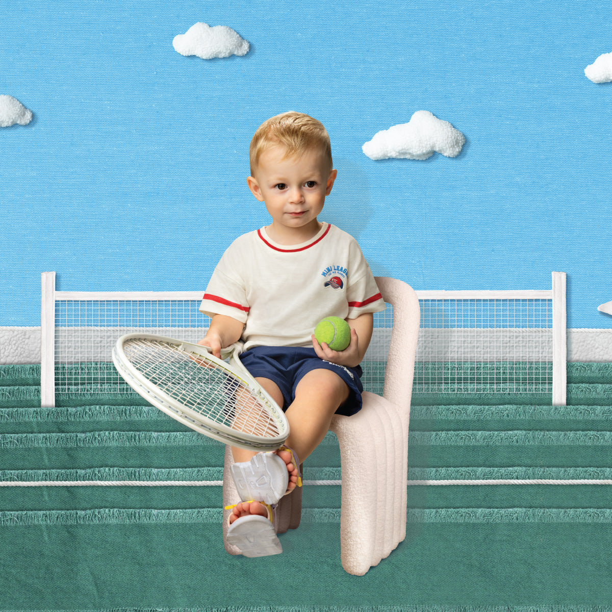 Baby Boys Solid T-shirt with Contrast Detail, White and Red