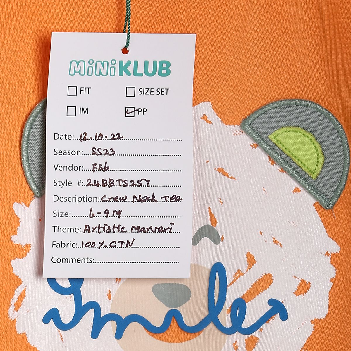 Boys Orange Pack Of 1 T-Shirt