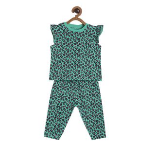 Girls Green 2 Piece Top And Legging