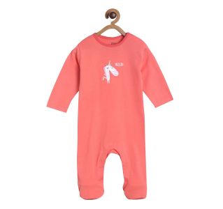 Girls Coral/White Base 2 Pack Sleep Suit