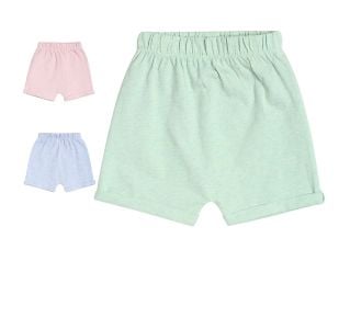 Girls Pink/Green/Blue 3 Pack Shorts
