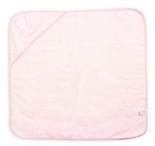 Woven Terry Baby Towel Pink