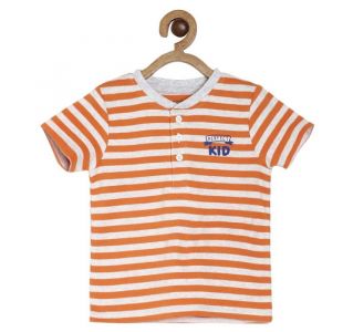 Boys Orange Stripes T-Shirt