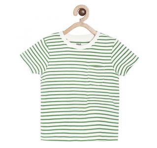 Boys Green Stripes T-Shirt