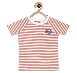 Pack of 1 knit t-shirt - white & pink