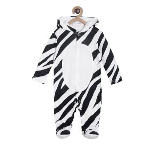 Unisex Black/White Zebra Sleepsuit