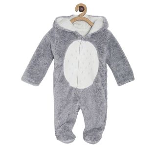 Unisex Grey Fur Koala Sleepsuit