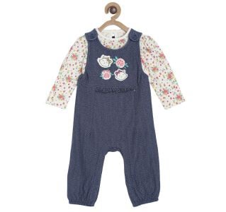 Pack of 2 dungaree set - navy