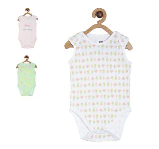 Pack of 3 body suit - white