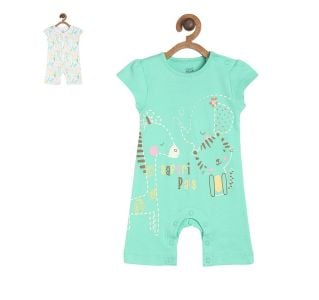Pack of 2 rompers - turquoise green