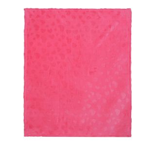 Unisex Dark Pink Embossed Fur Blanket
