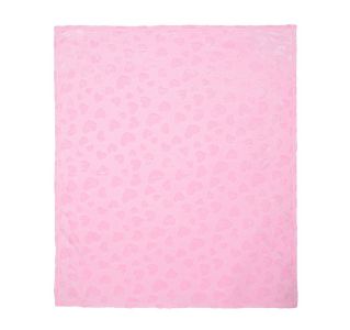 Unisex Light Pink Embossed Fur Blanket