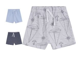 Pack of 3 shorts - skyblue
