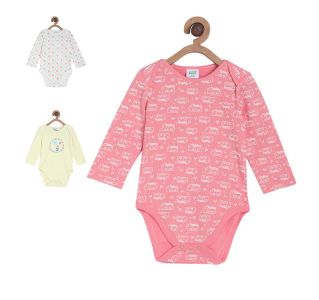 Pack of 3 bodysuits - pink