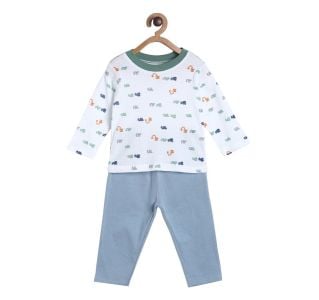 Pack of 2 t-shirt and bottom - blue