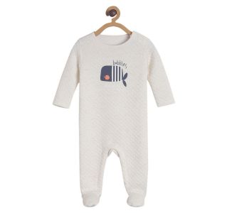 Pack of 1 quilted sleepsuit - grey marl