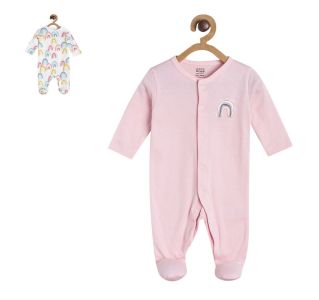 Pack of 2 sleep suit - light baby pink