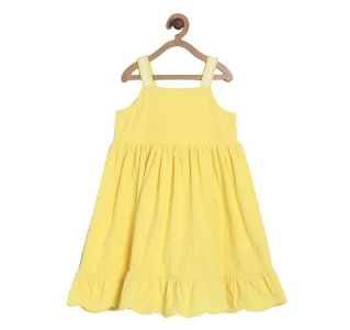 Yellow Schifilli Lace Strappy Summer Dress