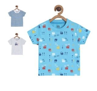 Pack of 3 t-shirt - skyblue