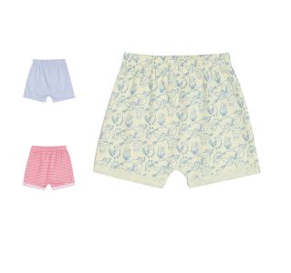 Pack of 3 shorts - white & green