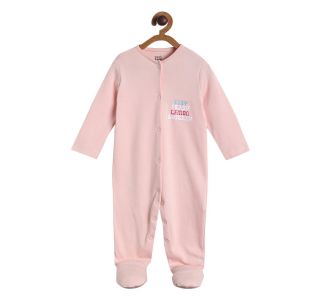 Girls Pink Sleepsuit
