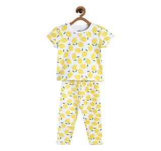 Pack of 2 top and knit bottom set - yellow