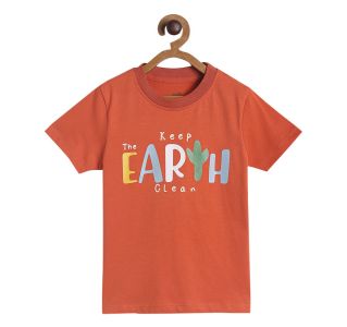 Pack of 1 knit t-shirt - rust