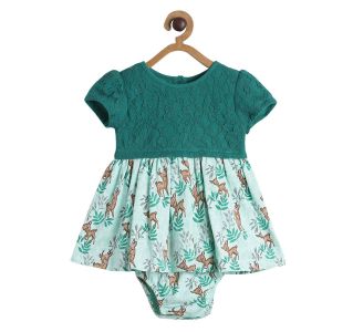 Pack of 2 dress with bloomer - green