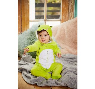 Lime Frog Velour Animal Suit