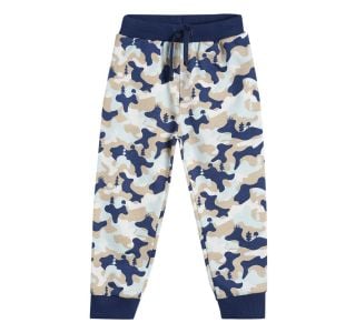 Pack of 1 knit jogger - white & navy blue