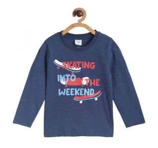 Pack of 1 knit t-shirt - navy
