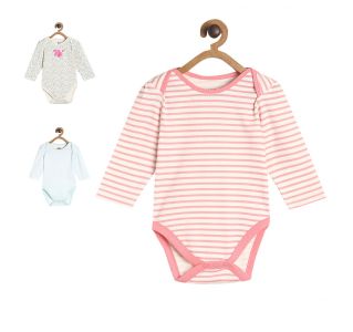 Pack of 3 bodysuit - light baby pink & light pink