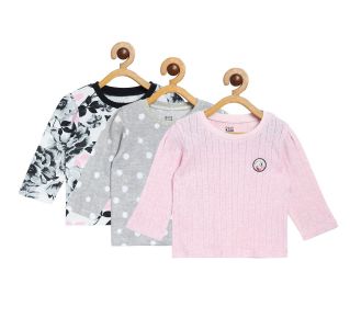 Pack of 3 knit top - light baby pink