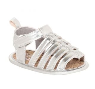 Girls Silver Softsole Sandal 