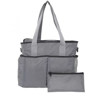 Unisex Grey Grey Shoulder Diaper Bag